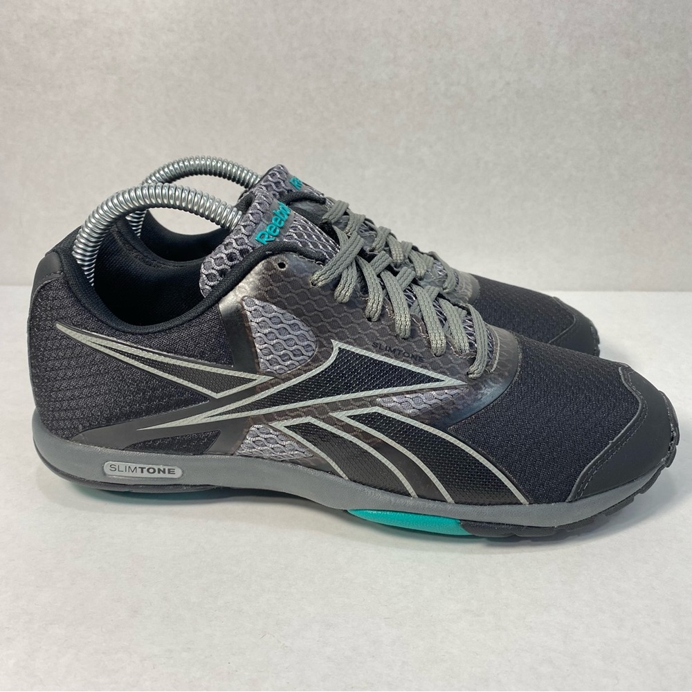 Reebok Slim Tone Toning J84595 Black/ Teal Running Shoes Sneaker; Women’s Sz 7.5